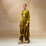 SILK VELVET TUNIC TROUSER SET