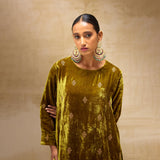 SILK VELVET TUNIC TROUSER SET