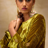 SILK VELVET TUNIC TROUSER SET