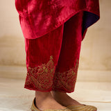 SILK VELVET TUNIC TROUSER SET