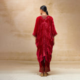 SILK VELVET TUNIC TROUSER SET