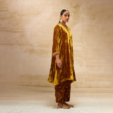 SILK VELVET TUNIC TROUSER SET