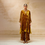 SILK VELVET TUNIC TROUSER SET