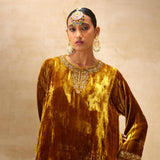 SILK VELVET TUNIC TROUSER SET