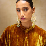 SILK VELVET TUNIC TROUSER SET