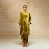 SILK VELVET TUNIC TROUSER SET