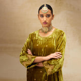 SILK VELVET TUNIC TROUSER SET