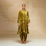 SILK VELVET TUNIC TROUSER SET