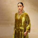 SILK VELVET TUNIC TROUSER SET