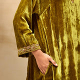 SILK VELVET TUNIC TROUSER SET