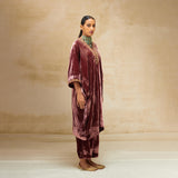 SILK VELVET TUNIC TROUSER SET
