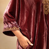 SILK VELVET TUNIC TROUSER SET