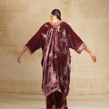 SILK VELVET TUNIC TROUSER SET