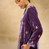 SILK VELVET TUNIC TROUSER SET