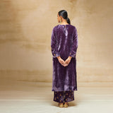 SILK VELVET TUNIC TROUSER SET