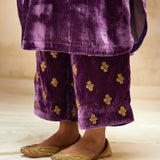 SILK VELVET TUNIC TROUSER SET