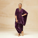 SILK VELVET TUNIC TROUSER SET