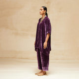 SILK VELVET TUNIC TROUSER SET