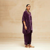 SILK VELVET TUNIC TROUSER SET