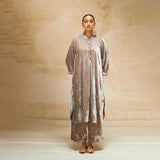 SILK VELVET TUNIC TROUSER SET