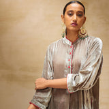 SILK VELVET TUNIC TROUSER SET