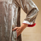 SILK VELVET TUNIC TROUSER SET