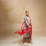 SILK VELVET TUNIC TROUSER SET