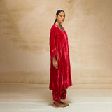 SILK VELVET TUNIC TROUSER SET