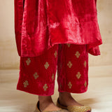 SILK VELVET TUNIC TROUSER SET