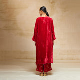 SILK VELVET TUNIC TROUSER SET