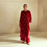 SILK VELVET TUNIC TROUSER SET