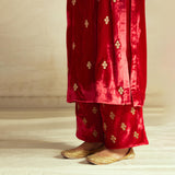 SILK VELVET TUNIC TROUSER SET