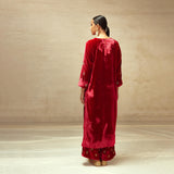 SILK VELVET TUNIC TROUSER SET