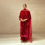 SILK VELVET TUNIC TROUSER SET