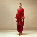 SILK VELVET TUNIC TROUSER SET