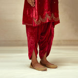 SILK VELVET TUNIC TROUSER SET