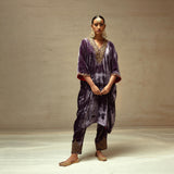 SILK VELVET TUNIC TROUSER SET
