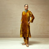 SILK VELVET TUNIC TROUSER SET