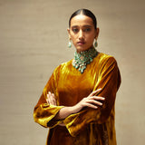 SILK VELVET TUNIC TROUSER SET