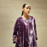 SILK VELVET TUNIC TROUSER SET