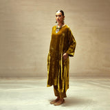 SILK VELVET TUNIC TROUSER SET