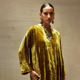 SILK VELVET TUNIC TROUSER SET