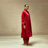 SILK VELVET TUNIC TROUSER SET