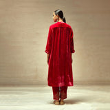 SILK VELVET TUNIC TROUSER SET