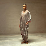 SILK VELVET TUNIC TROUSER SET