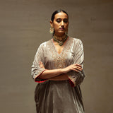 SILK VELVET TUNIC TROUSER SET