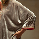 SILK VELVET TUNIC TROUSER SET