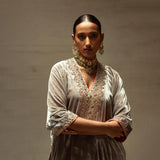 SILK VELVET TUNIC TROUSER SET