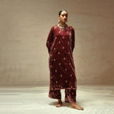 SILK VELVET TUNIC TROUSER SET