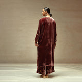 SILK VELVET TUNIC TROUSER SET